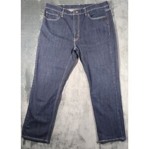 Levis 541 Jeans Mens 38x27* Blue Athletic Tapered Hemmed Mid Rise Stretch Denim